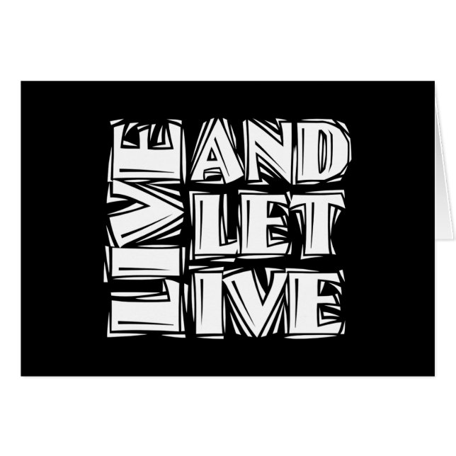 Live and Let Live 12 Step Recovery Slogan Quote (Anverso (Horizontal))