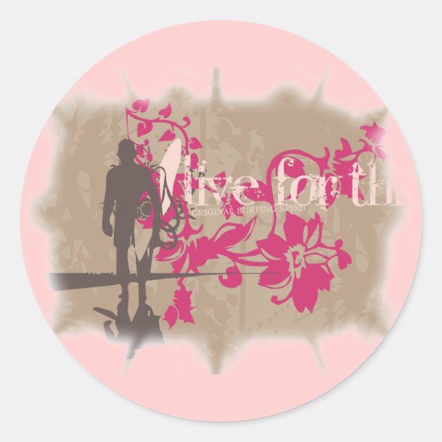 Live for This Surfing Pegatinas (Anverso)