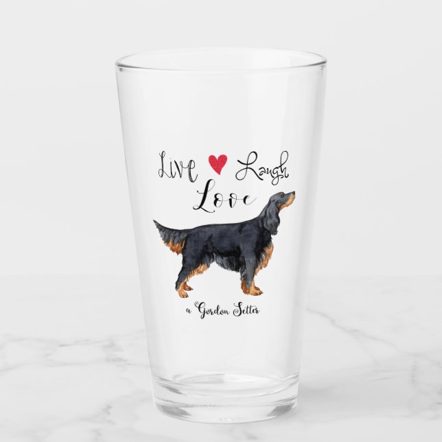 Live Lauder Love a Gordon Setter Glass (Anverso)