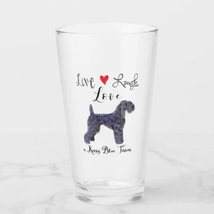 Live Lauder Love a Kerry Blue Terrier Glass