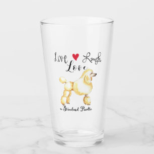 Live Lauder Love a Standard Poodle Glass