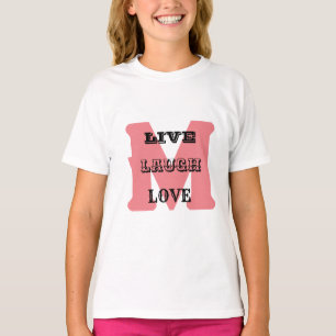 LIVE LAUGH LOVE MONOGRAM PURPLE MODERNA Camiseta D