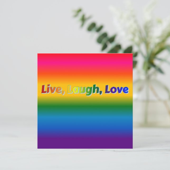 Live, Laugh, Love notecard (Anverso de pie)