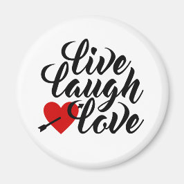 Live Laugh Love Valentine Calligraphy | Imán