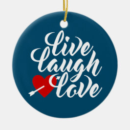 Live Laugh Love Valentine Calligraphy | Ornamento