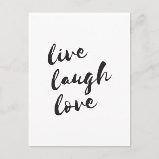Live, Laugh, postal de amor