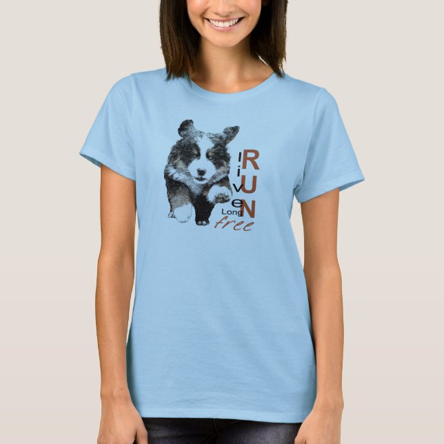 Live Long, corre camiseta de cachorro gratis (Anverso)