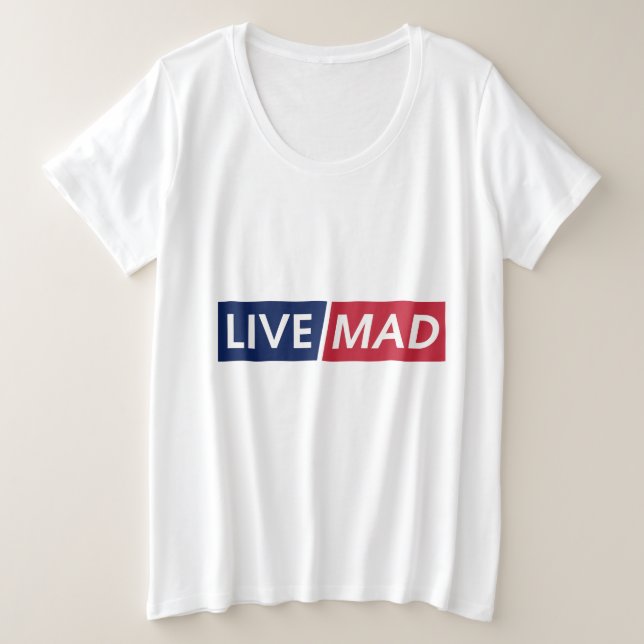 LIVE MAD – Bold Minimal Modern Typography Design (Anverso del diseño)