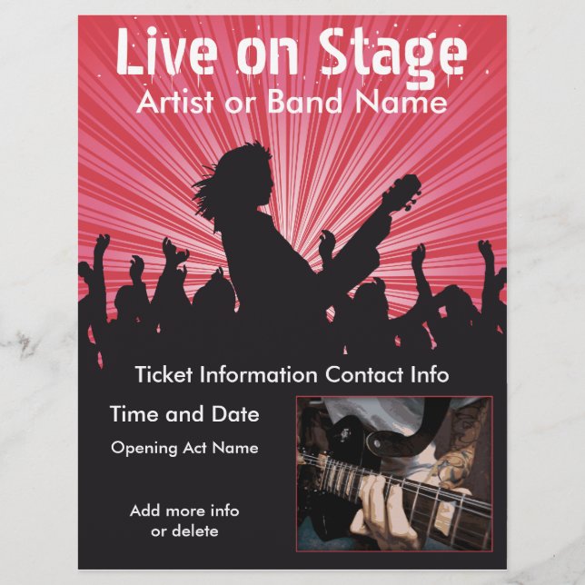 Live on Stage Music Flyer (Frente)