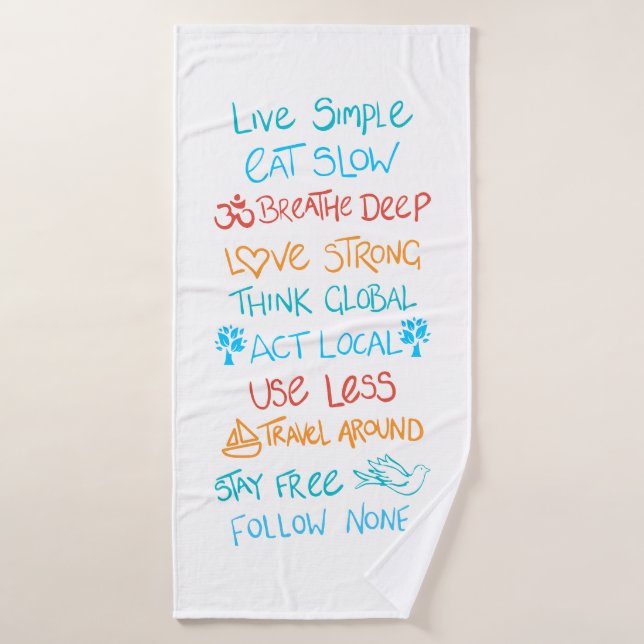 Live Simple 2 (Toalla de baño)