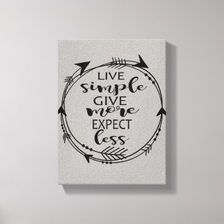 Live Simple Dar Más Esperanza Menos Arte De Lienzo