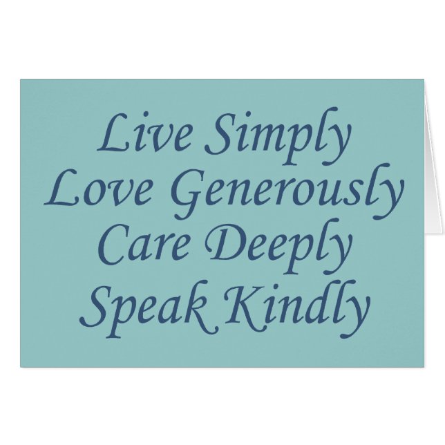 Live Simply blue (Anverso (Horizontal))