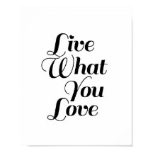 Live What - Impresión de citas motivacionales en b