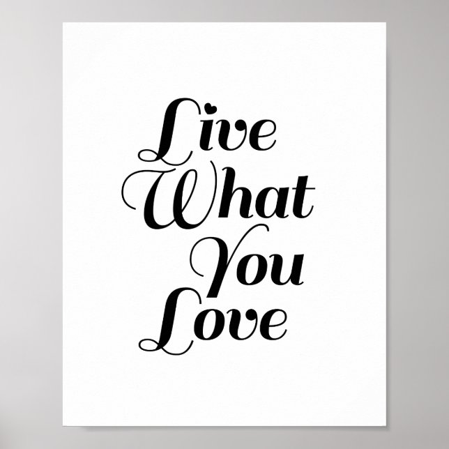 Live What - Impresión de citas motivacionales en b (Frente)