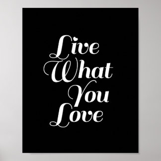 Live What - La tipografía cita la impresión en neg