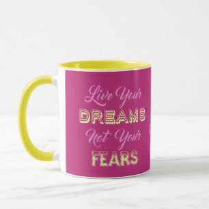 Live Your Dreams nombre personalizado y tazas de c