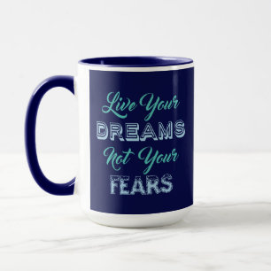 Live Your Dreams nombre personalizado y tazas de c