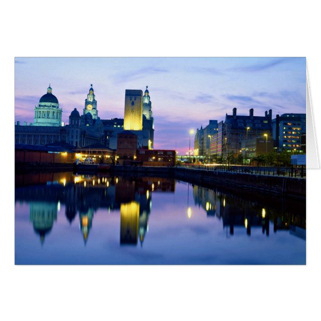 Liverpool por la noche, Inglaterra (Anverso (Horizontal))