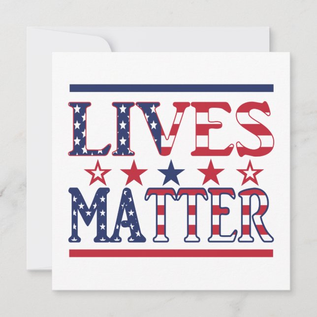 Lives Matter - Bandera estadounidense (Anverso)