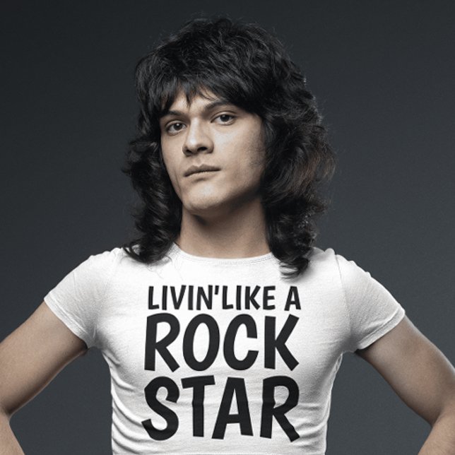 LIVIN' COMO UNA ESTRELLA ROCA, camisetas para homb (Subido por el creador)