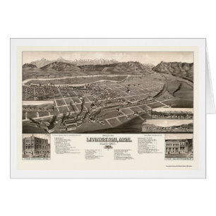 Livingston, mapa panorámico de la TA - 1884