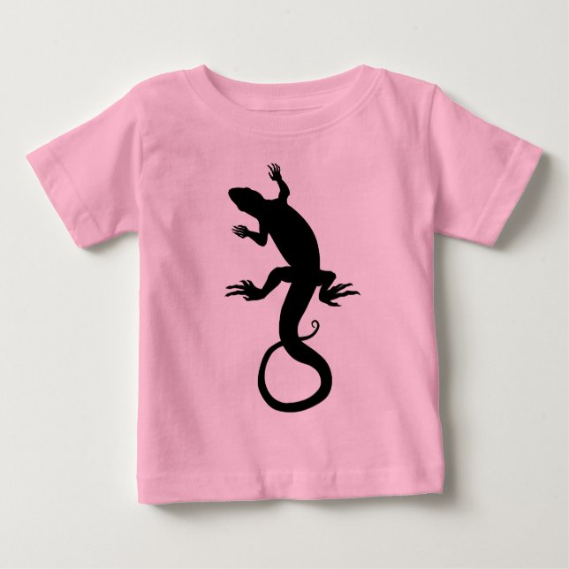 Lizard Baby T-Shirt Cute Reptile Camisetas de Arte (Anverso)