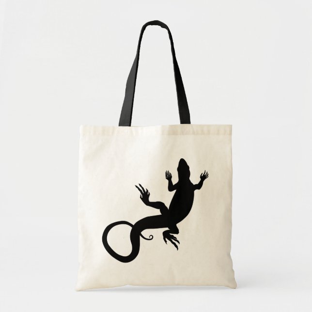 Lizard Tote Bag Lizard Art Pequeña Bolsa de Compra (Frente)
