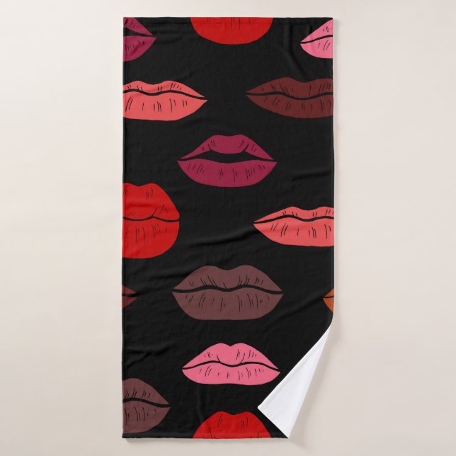 Llabios coloridos sin patrón (Toalla de baño)