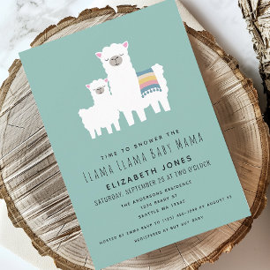 Llama a Baby Mama Invitación a Baby Shower