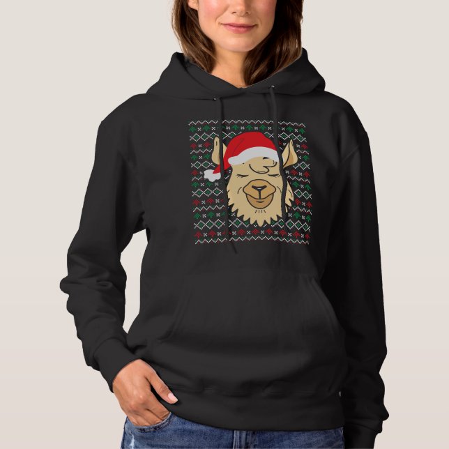 Llama a feos Navidades sudaderas camisas (Anverso)