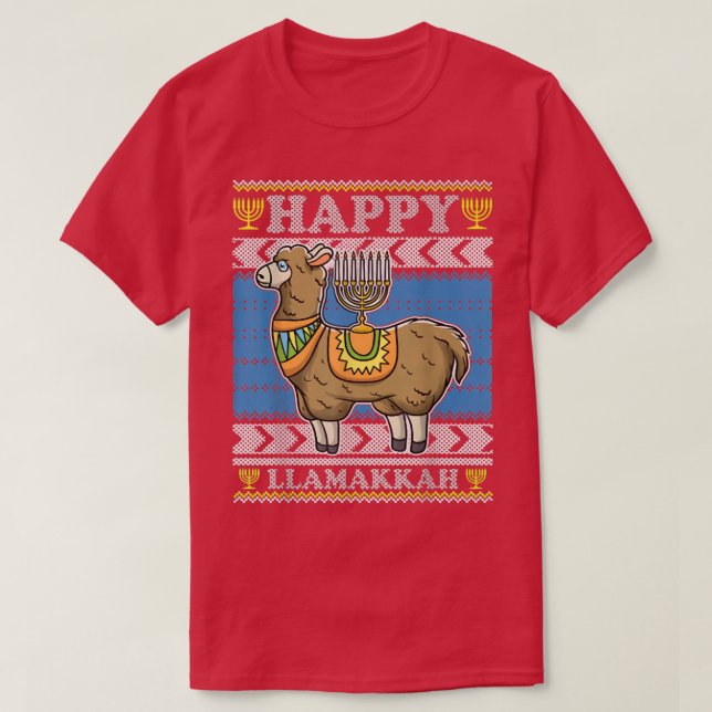 Llama a Navidades feos suéter divertido ha judío (Diseño del anverso)