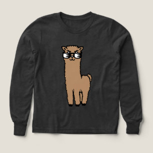 Llama Alpaca con Gafas Friki Geek Adorable