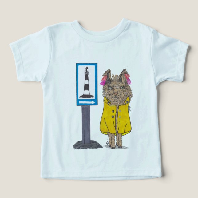 LLAMA AS A LIGHTHOUSE KEEPER  (Diseño delantero )