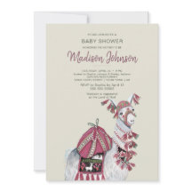 Llama | BABY SHOWER | Peach | Invitación