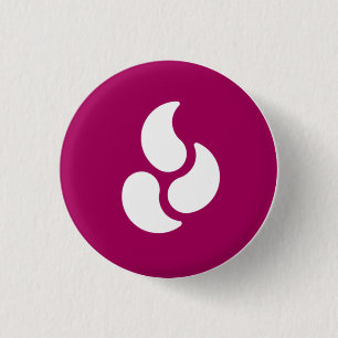 Llama blanca - botón redondo