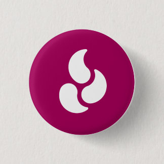 Llama blanca - botón redondo