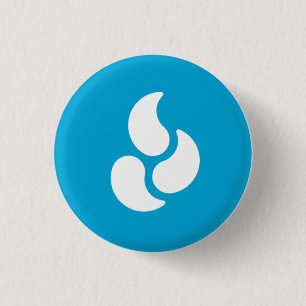 Llama blanca - botón redondo