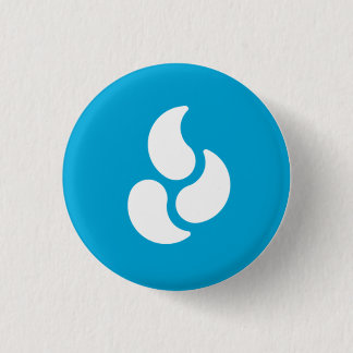 Llama blanca - botón redondo