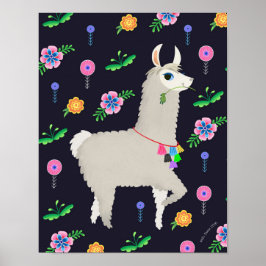 Llama con arte florido