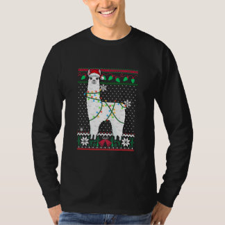 Llama con navidad ilumina a Navidades feos suéter