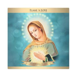 Llama cuadrada de amor Icono arte mural Metalizado