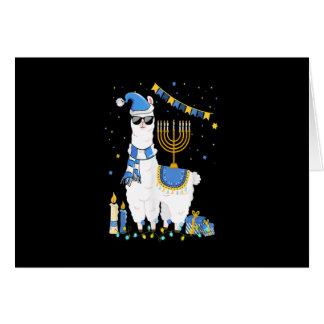 Llama Cute Alpaca Chanukah Holiday Menorah Hanukka