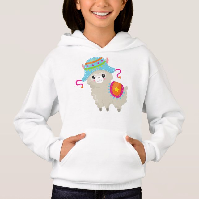 Llama Cute, Pequeña Llama, Alpaca, Llama Con Gorra (Anverso)