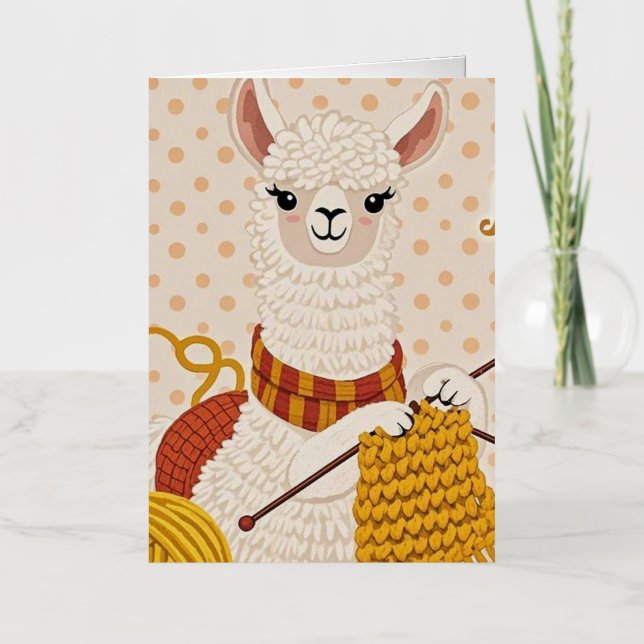 Llama de dibujos animados que lleva una bufanda de (Anverso)