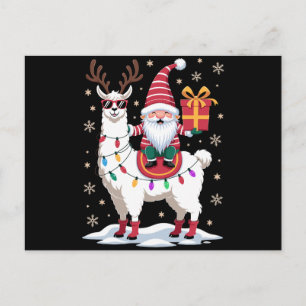 Llama de Navidad Gnome Santa Luces Reno Xmas