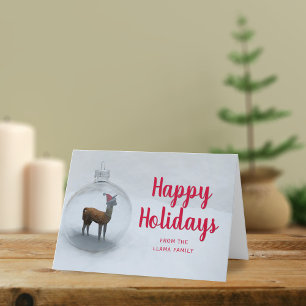 Llama de Navidad invierno nieve no-foto