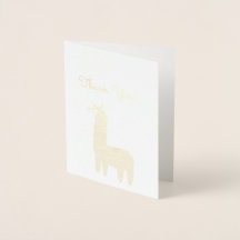 Llama de Relieve metalizado Gracias tarjeta