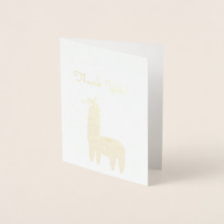 Llama de Relieve metalizado Gracias tarjeta