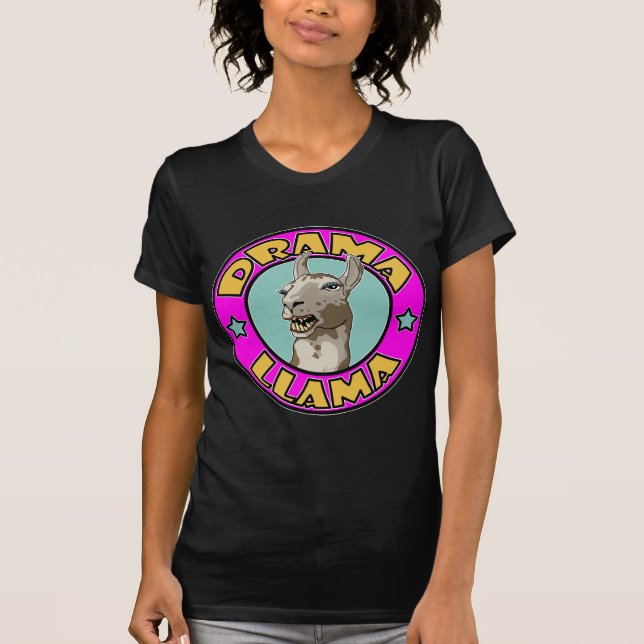 Llama del drama, camisetas oscuro (Anverso)
