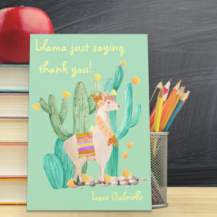 Llama diciendo gracias - Tarjeta de Llama Personal